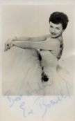 Eve Boswell signed 6x4inch black and white photo. Pop singer. Good condition Est.