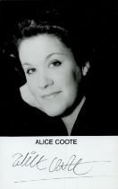 Alice Coote signed Promo Black & White Photo 5.5x3.5 Inch. Is a British mezzo-soprano. Known