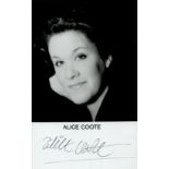 Alice Coote signed Promo Black & White Photo 5.5x3.5 Inch. Is a British mezzo-soprano. Known