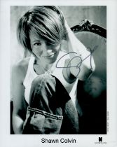 Shawn Colvin signed Promo. Black & White Photo 10x8 Inch. Is an American singer-songwriter. While