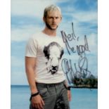 Dominic Managhan signed 10x8inch colour photo. Played Charlie Pace in LOST. Dedicated. Good