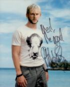 Dominic Managhan signed 10x8inch colour photo. Played Charlie Pace in LOST. Dedicated. Good