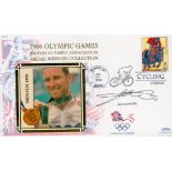 Max Sciandri signed 1996 Olympic Games Medal Winners Collection Benham FDC PM Atlanta GA Jul 31,