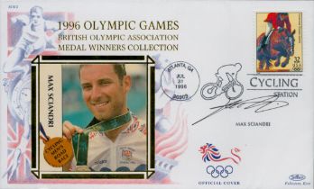 Max Sciandri cycling signed 1996 Olympic games cover. Good condition Est.