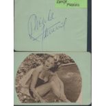 Rhonda Fleming signed album page with small 3x4 black and white unsigned photo. Good condition Est.