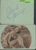 Rhonda Fleming signed album page with small 3x4 black and white unsigned photo. Good condition Est.