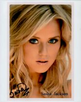 Sasha Jackson signed Promo. Colour photo 10x8 Inch. British Actress. is primarily based in London (