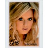 Sasha Jackson signed Promo. Colour photo 10x8 Inch. British Actress. is primarily based in London (