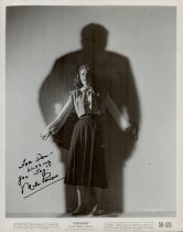Mala Powers signed 10x8inch black and white movie still from Outrage. Dedicated. Good condition