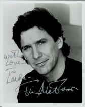 Tim Matheson signed 10x8" black and white photo, dedicated. Tim Matheson is an American actor some