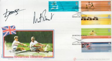 Mathew Pinsent and James Cracknell signed Sporting Heroes commemorative FDC Triple PM Sporting