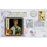 Steve smith high jump signed 1996 Olympic games cover. Good condition Est.