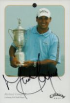 Michael Campbell 2005 us open champion signed golf promo photo. Good condition Est.