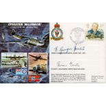 Wing Commander Gwyn Jones DFC AFC and Flight Lieutenant Gwyn Martin DFM signed Operation 'Millenium'