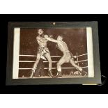 Randolph Turpin signed 13x10 inch framed and mounted vintage black and white photo unsigned.