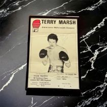 Terry Marsh signed 12x9 inch overall vintage Frank Warren promo programme photo.