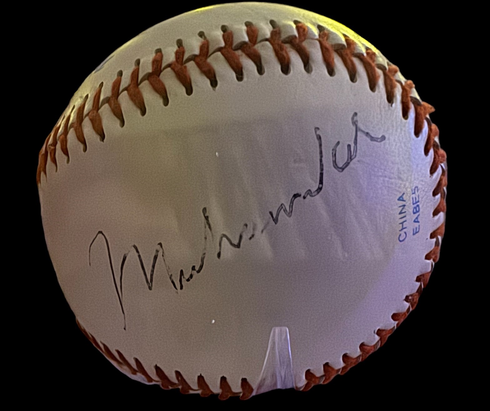 Muhammad Ali signed baseball in display case. January 17, 1942 – June 3, 2016) was an American