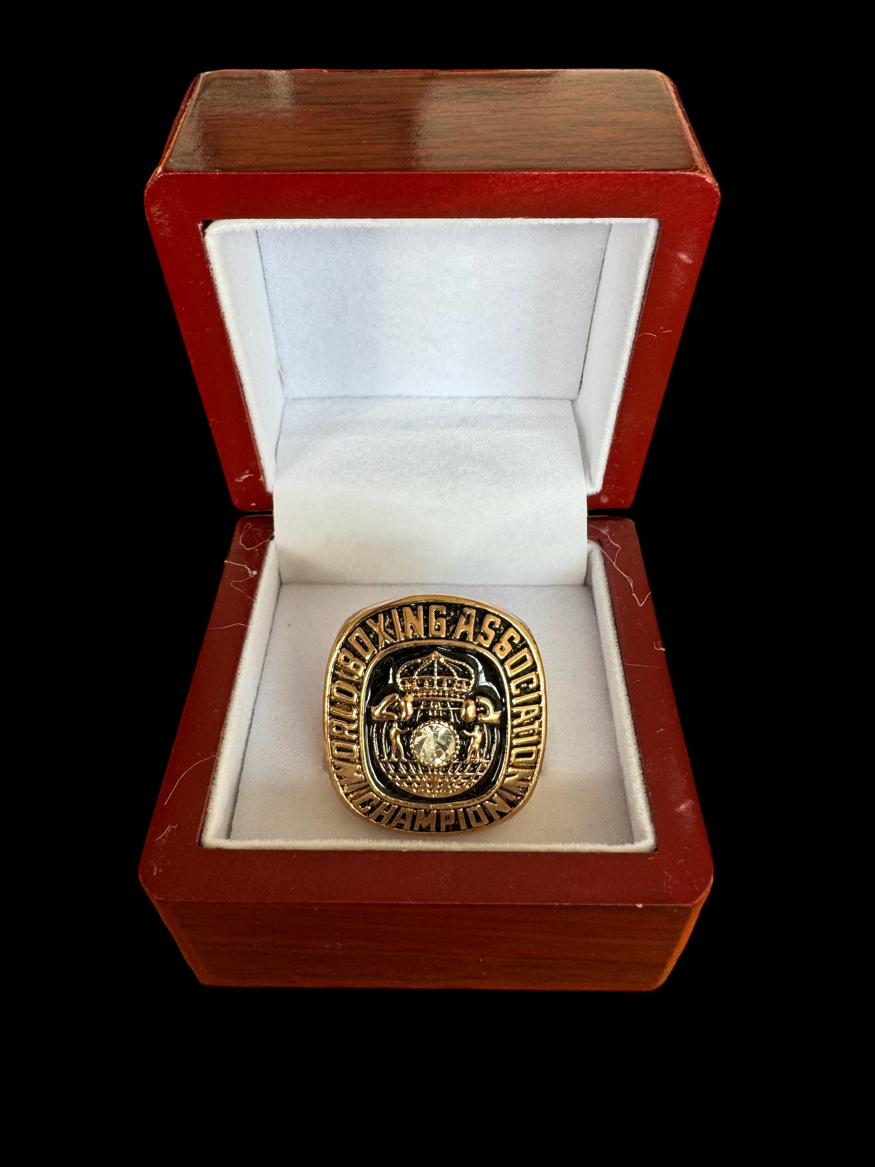 Livingstone Bramble 1/6/1984 World Boxing Association Chamionship commemorative ring in presentation - Image 2 of 2