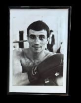 Charlie Magri signed black and white photo. Framed to approx size 12x8inch.