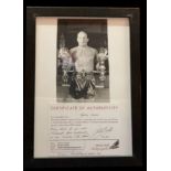 Henry Cooper signed 13x10 inch overall framed and mounted vintage black and white magazine photo.