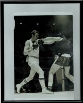 Chris Finnegan 10x8 inch overall framed and mounted black and white photo unsigned.