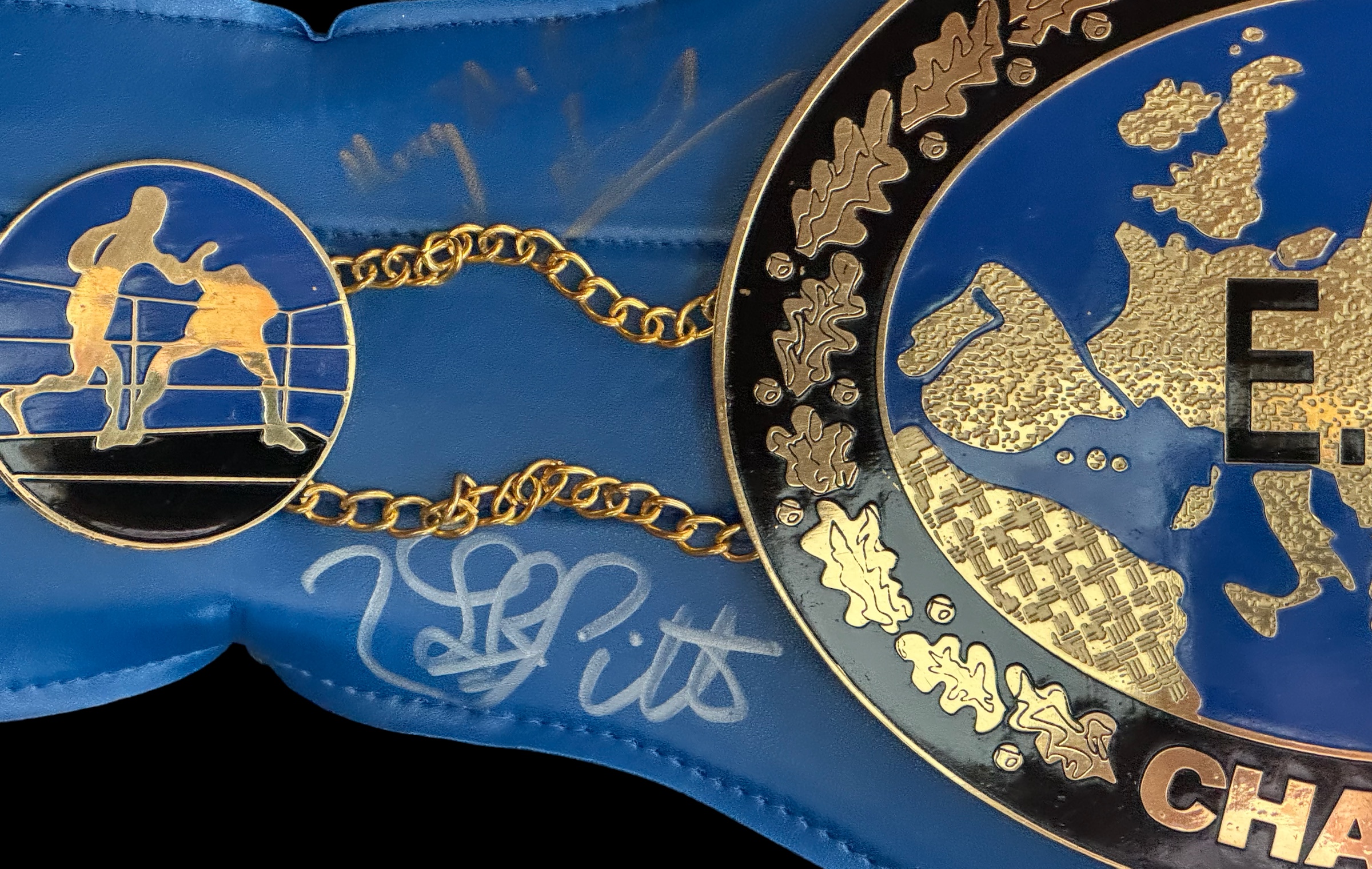 James Hare, Esham Pickering, Michael Brodie and Junior Witter signed EBU replica belt. - Image 3 of 3