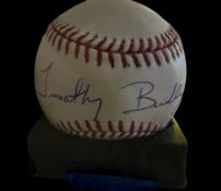 Timothy Bradley signed baseball in display case. (born August 29, 1983) is an American former