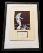 Sir Henry Cooper 25x18 inch overall framed and mounted signature piece includes signed album page