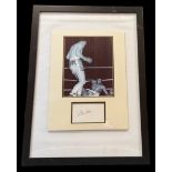 Sir Henry Cooper 25x18 inch overall framed and mounted signature piece includes signed album page