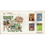 Gerry Cooney signed Sport FDC. 10/10/180 Cardiff FDI postmark.
