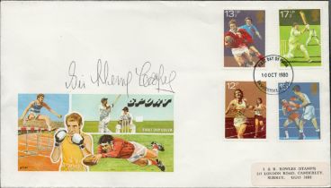 Sir Henry Cooper signed Sport FDC. 10/10/80 Basingstoke postmark.