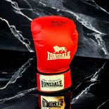 Michael Watson signed red Lonsdale boxing glove. Michael Watson MBE (born 15 March 1965) is a