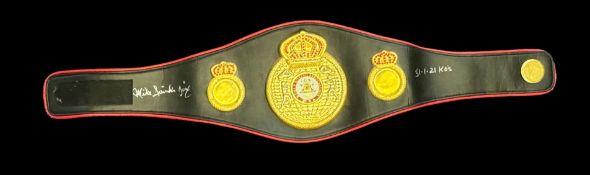 Michael Spinks Jnr signed WBA replica belt.