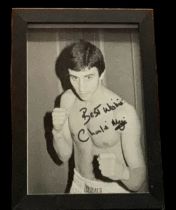 Charlie Magri signed black and white photo. Framed to approx size 8x6inch.