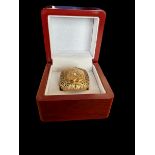 Canastota International boxing hall of fame commemorative ring in presentation box.