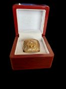 Canastota International boxing hall of fame commemorative ring in presentation box.