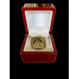 Canastota International boxing hall of fame commemorative ring in presentation box.