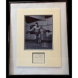 Randolph Turpin 20x16 inch framed and mounted signature piece includes signed album page and vintage