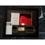 John Conteh signed red VIP boxing glove in 24x20x5 inch box display.