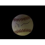 Neil Leifer signed baseball in display case. American sports photographer