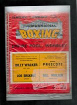 Billy Walker v Joe Erskine 13x10 framed and mounted vintage Harry Levene Professional Boxing