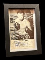 Terry Downes signed black and white photo. Framed to approx size 6x4inch.