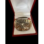 George Foreman 1973/4 and 1994/5 Heavyweight champiosnhip commemorative ring in presentation box.