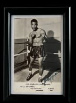 Joe Bygraves signed black and white photo. Framed to approx size 6x4 inch.