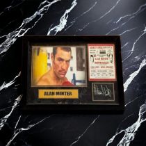 Alan Minter 12x10 inch mounterd signature piece includes signature colour photo .