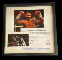 Kell Brook signed 14x13 inch overall framed and mounted colour photo.