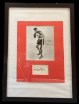Floyd Patterson 24x18 inch approx framed and mounted signature piece includes signed album page