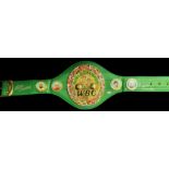 Iran Barkley and Roberto Duran signed WBC replica belt.