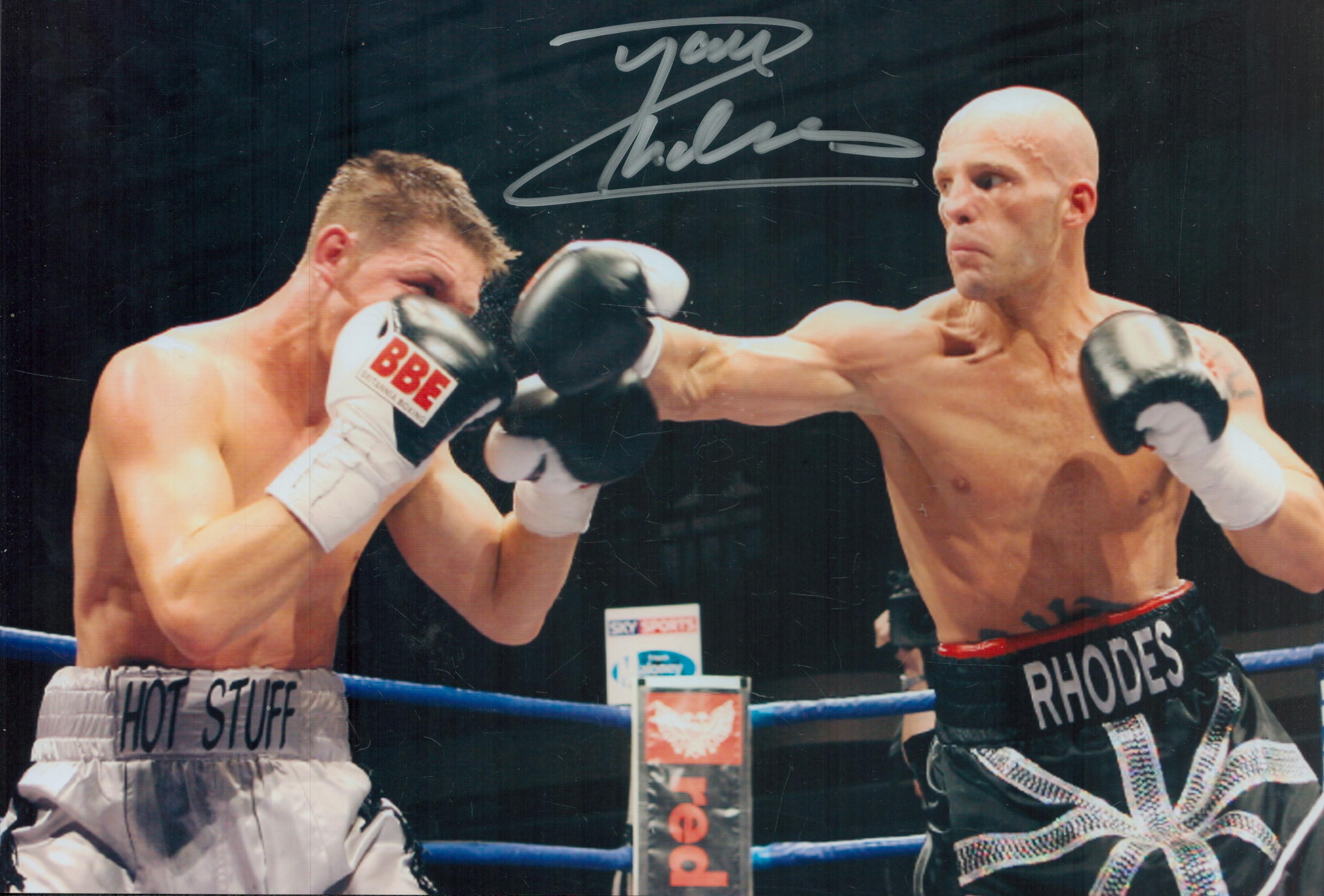Boxing Ryan Rhodes signed 12x8 inch colour photo. Good condition. All autographs are genuine hand