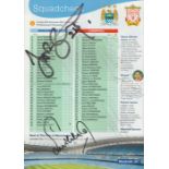 Multi signed Joey Barton, Steve McManaman, Sun Jihai, Richard Dunne, Paul Bosvelt plus 2 others '